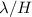 Mathematical equation: $\lambda/H$