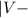 Mathematical equation: $|V-$