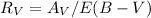 Mathematical equation: $R_V=A_V/E(B-V)$
