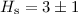 Mathematical equation: $H_{\rm s}=3 \pm 1$