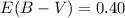 Mathematical equation: $E(B-V) = 0.40$
