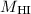 Mathematical equation: $M_{\rm{H I}}$