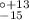 Mathematical equation: $^{\circ+13}_{-15}$