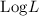 Mathematical equation: $\mathrm {Log} L$