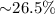 Mathematical equation: ${\sim}26.5\%$