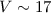Mathematical equation: $V\sim17$