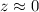 Mathematical equation: $z\approx 0$