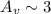 Mathematical equation: $A_v \sim 3$