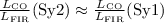 Mathematical equation: $\frac{L_{\rm CO}}{L_{\rm FIR}}({\rm Sy2})\approx\frac{L_{\rm CO}}{L_{\rm FIR}}({\rm Sy1})$