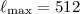Mathematical equation: $\ell_{\rm max}=512$
