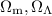 Mathematical equation: $\Omega_{\rm m},\Omega_{\rm\Lambda}$