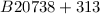 Mathematical equation: $B2 0738+313$