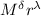 Mathematical equation: $M^{\delta} r^{\lambda}$