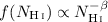 Mathematical equation: $f(N_\ion{H}{i}) \propto N_\ion{H}{i}^{-\beta}$