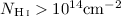 Mathematical equation: $N_\ion{H}{i} > 10^{14} \mathrm{cm}^{-2}$