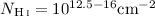 Mathematical equation: $N_\ion{H}{i} = 10^{12.5-16} \mathrm{cm}^{-2}$