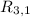 Mathematical equation: $R_{3,1}$
