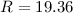 Mathematical equation: $R = 19.36$