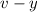 Mathematical equation: $v-y$