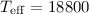 Mathematical equation: $T_{\rm eff}=18 800$
