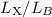 Mathematical equation: $L_{\rm X} / L_B$