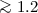 Mathematical equation: $\ga 1.2$