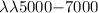 Mathematical equation: $\lambda \lambda 5000{-}7000$