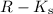 Mathematical equation: $R-K_{\rm s}$