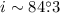 Mathematical equation: $i\sim 84\fdg 3$