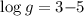 Mathematical equation: $\log g = 3{-}5$