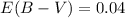 Mathematical equation: $E(B-V) = 0.04$