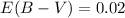 Mathematical equation: $E(B-V) = 0.02$