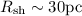 Mathematical equation: $R_{\mathrm{sh}} \sim 30 \mathrm{pc}$