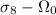 Mathematical equation: $\sigma_8-\Omega_0$