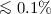 Mathematical equation: $\la 0.1\%$