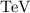 Mathematical equation: $\mathrm{TeV}$