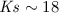 Mathematical equation: ${\it Ks}\sim18$