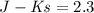 Mathematical equation: $J-{\it Ks}=2.3$