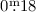 Mathematical equation: $0\fm18$