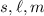 Mathematical equation: $s,\ell,m$