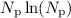 Mathematical equation: $N_\mathrm{p}\ln(N_\mathrm{p})$