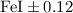 Mathematical equation: $\rm Fe {\sc I}\pm0.12$