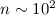 Mathematical equation: $n \sim 10^2$