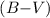 Mathematical equation: $(B{-}V)$