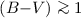Mathematical equation: $(B{-}V)\ga1$