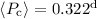 Mathematical equation: $\langle P_{\rm c}\rangle=0.322^{\rm d}$