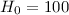 Mathematical equation: $H_{\rm 0}=100$