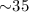 Mathematical equation: ${\sim} 35$