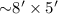 Mathematical equation: ${\sim} 8\arcmin \times 5\arcmin$