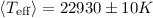 Mathematical equation: $\langle{T_{\rm eff}}\rangle=22 930\pm10{K}$